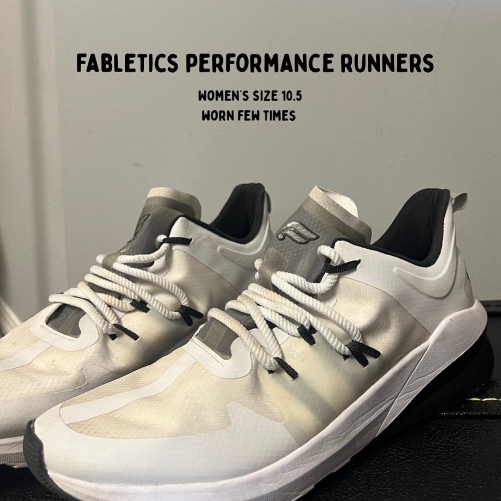 Fabletics White and Black Runners